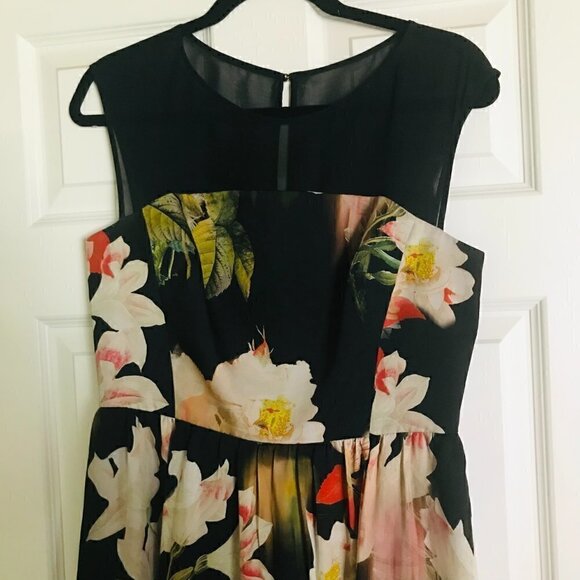 Ted Baker Cameela Opulent Bloom Full Skirt Dress  (TED) Size 3 US 8 - Picture 3 of 8